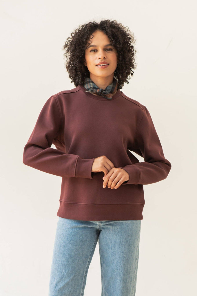 Felpa Bailey in pile riciclato bordeaux