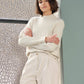 Maglione oversize in misto lana con bottoni sul retro