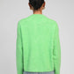 Cardigan corto in maglia verde con bottoni