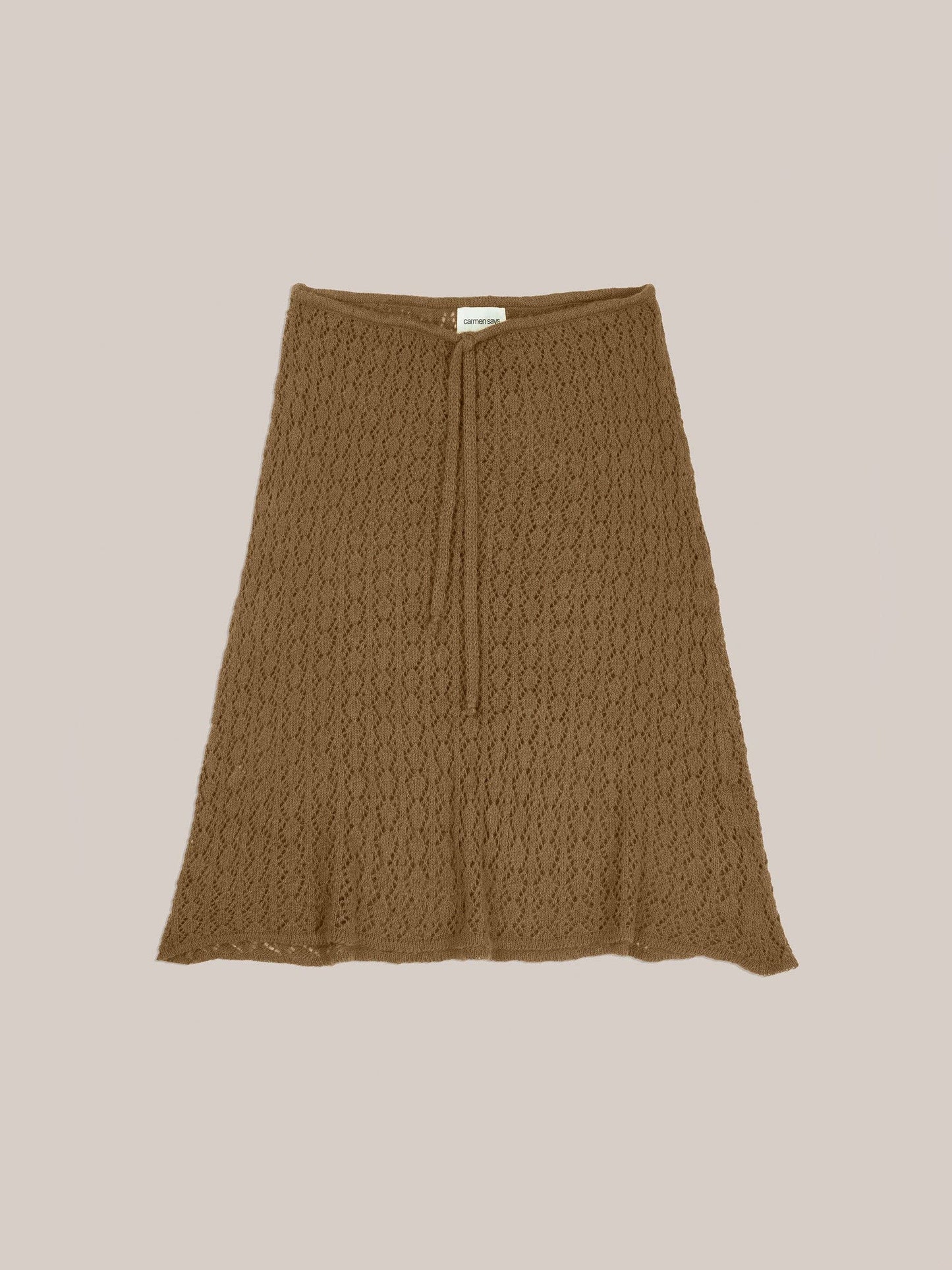 Gonna midi in maglia Exile verde oliva