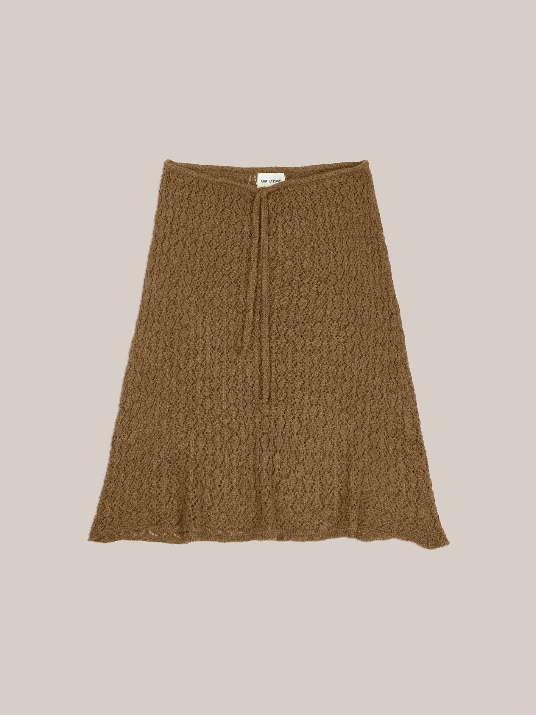 Gonna midi in maglia Exile verde oliva