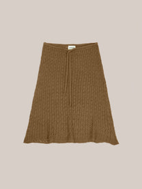 Gonna midi in maglia Exile verde oliva