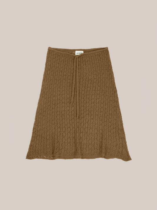 Gonna midi in maglia Exile verde oliva