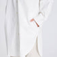 Tunica camicia oversize in popeline di cotone biologico bianca