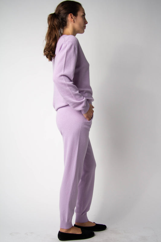 Maglione scollo a V in misto cashmere