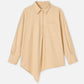 Tunica camicia asimmetrica beige