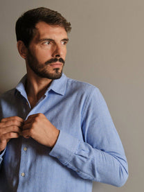 Camicia in flanella Gurin Sky in cotone biologico