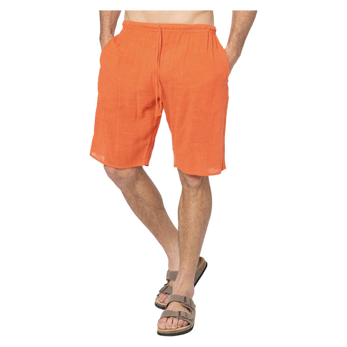 Pantaloncini estivi in cotone arancioni La Mano Boho