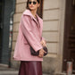 Cappotto corto in tessuto pesante con collo ampio