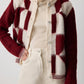 Cardigan in maglia color block