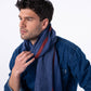 Foulard Uomo in Lana con Fantasia Geometrica