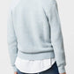 Maglione a costine con scollo a V