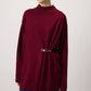 Tunica in maglia oversize con accessorio metallico