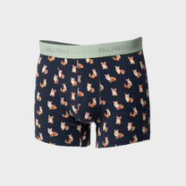 Boxer in cotone biologico con stampa Corgi