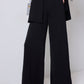 Set gilet doppiopetto con cintura e pantaloni a gamba larga