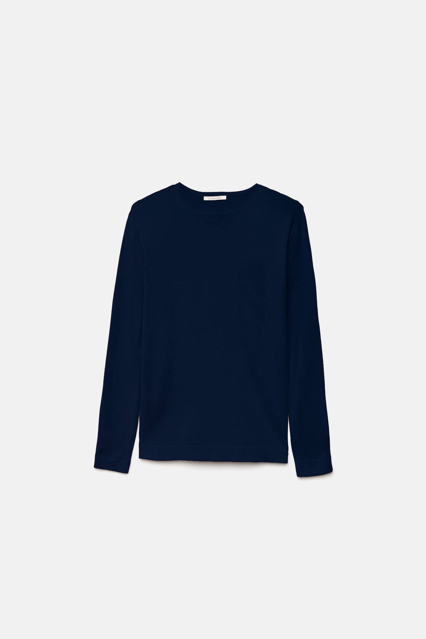 Maglione a maglia rasata con scollo tondo