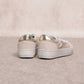 Sneakers glitter oro a contrasto