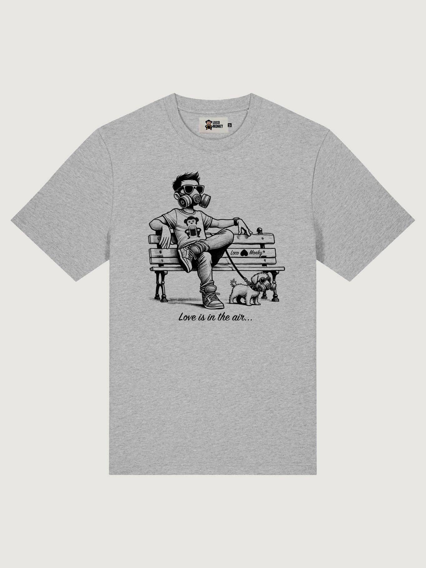 T-shirt unisex Love Is in the Air grigio mélange