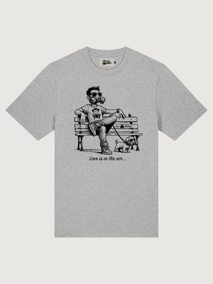 T-shirt unisex Love Is in the Air grigio mélange