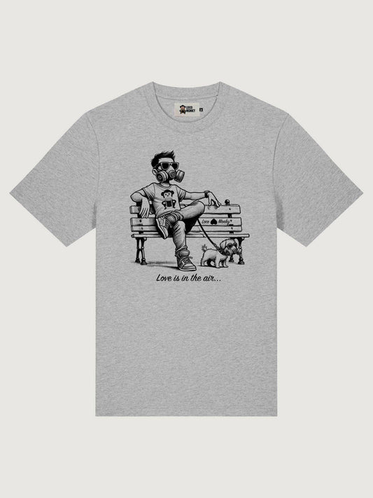 T-shirt unisex Love Is in the Air grigio mélange
