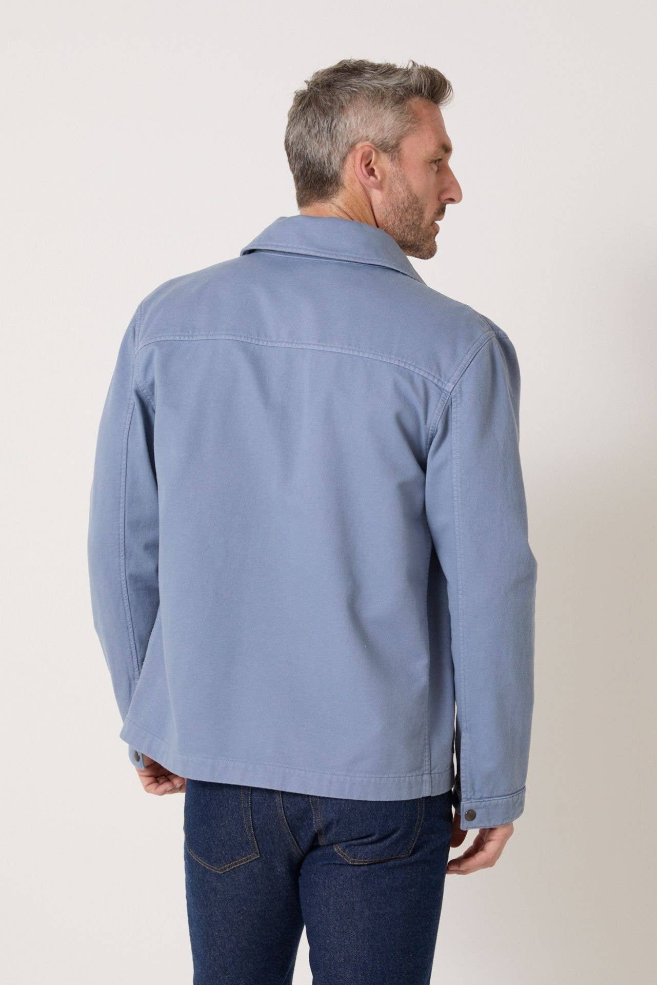 Giacca Chill blu pallido da uomo in twill di cotone