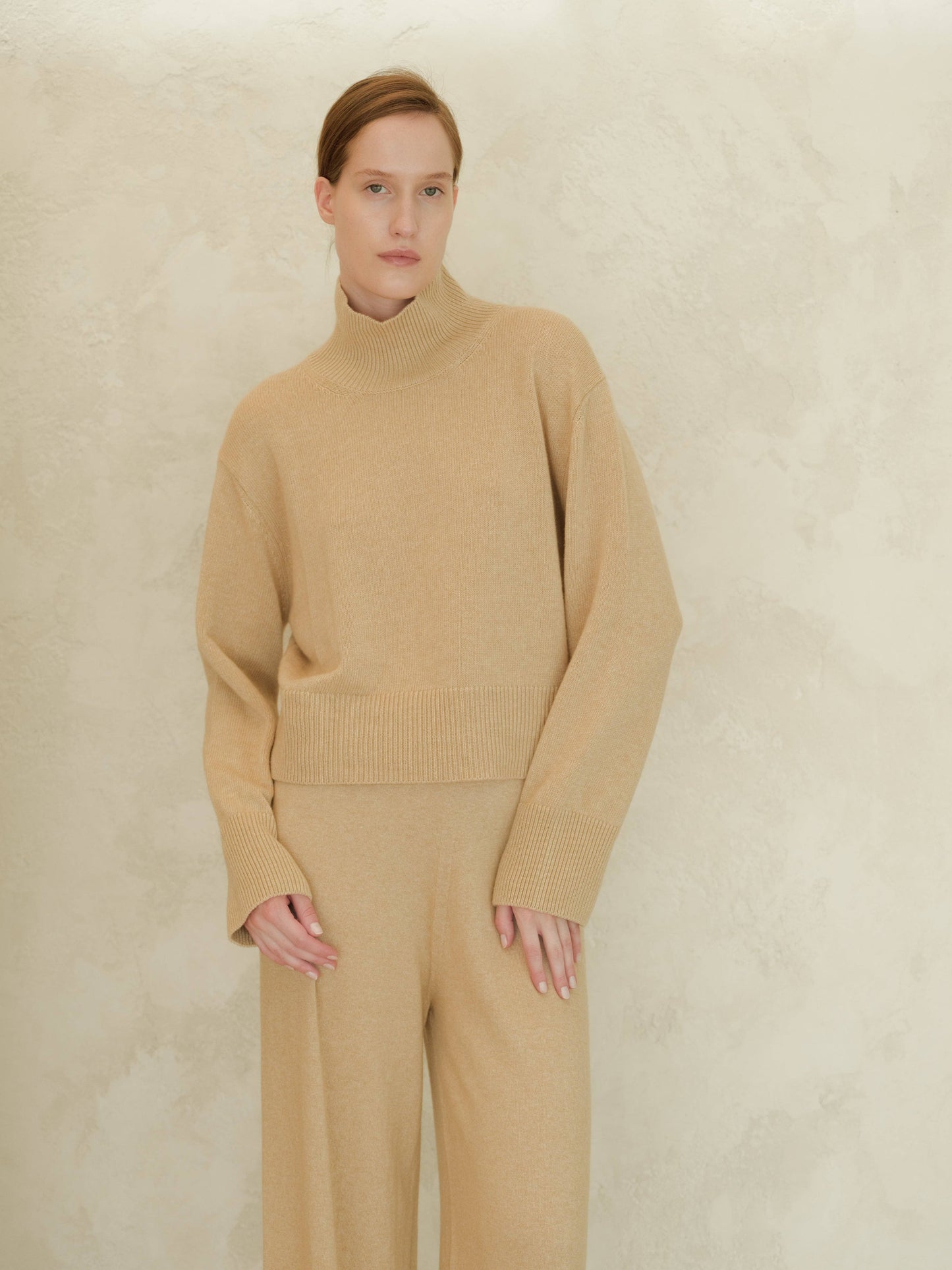 Maglione dolcevita in misto cashmere