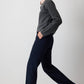 Cardigan in maglia a trecce antracite