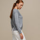 Maglione in maglia donna con taschino applicato