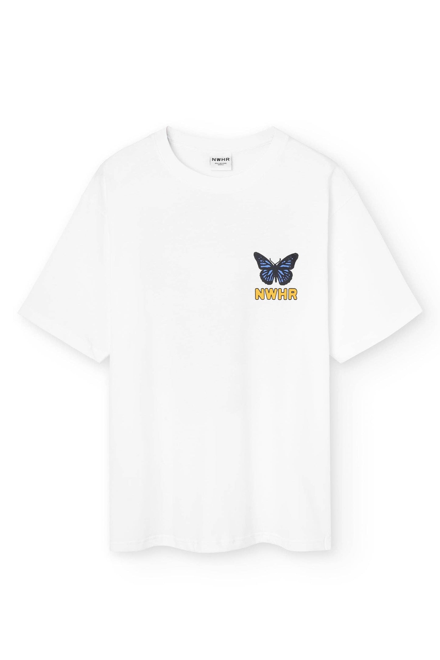 T-shirt bianca oversize Butterfly in cotone biologico