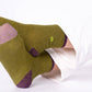 Calzini vintage in cotone pettinato olive glitter