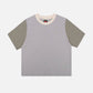 T-shirt donna color block Steel Haze in cotone biologico
