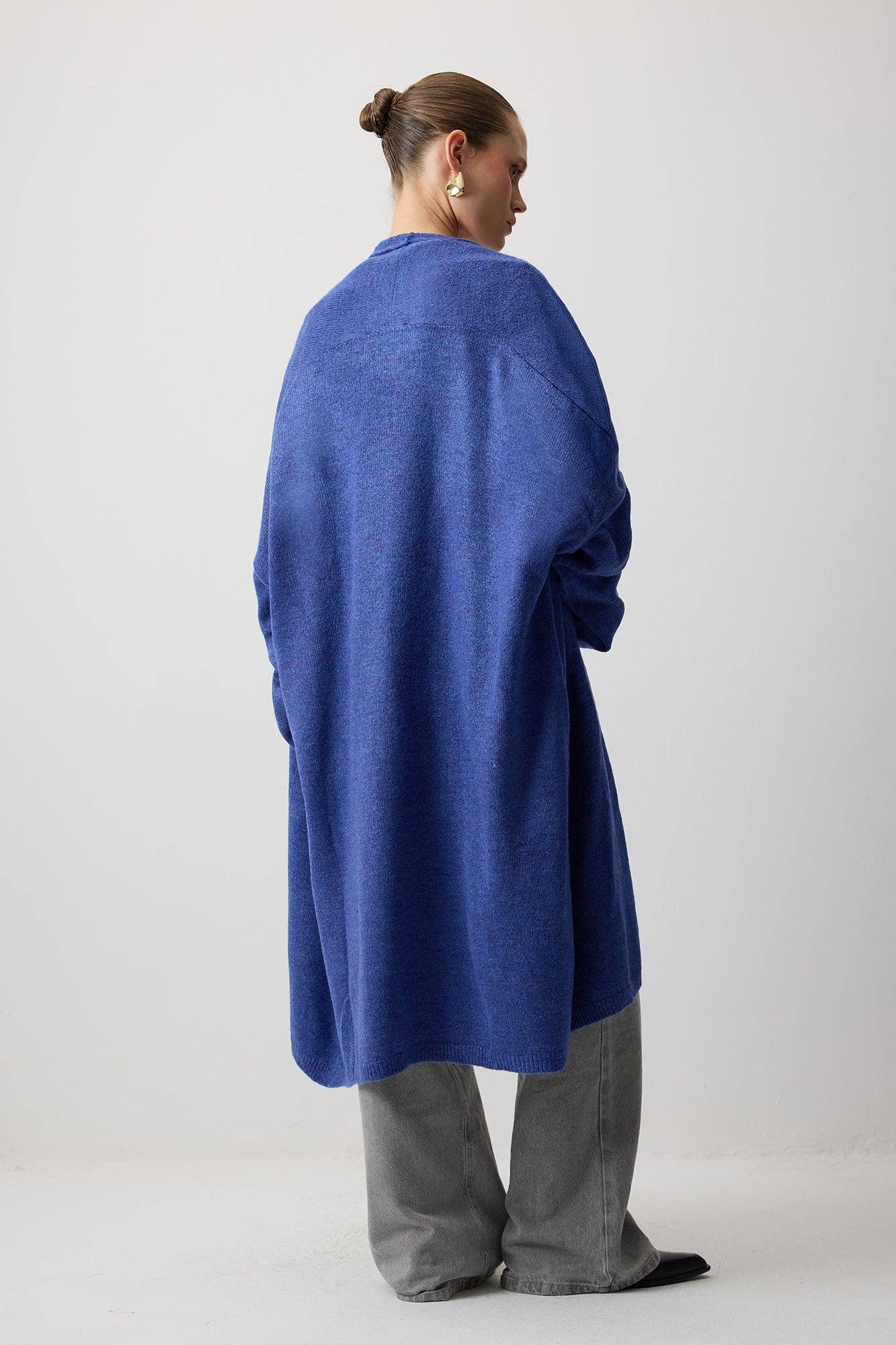 Cardigan oversize in maglia con tasche