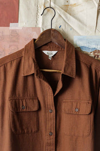 Camicia overshirt Lenon melange terracotta