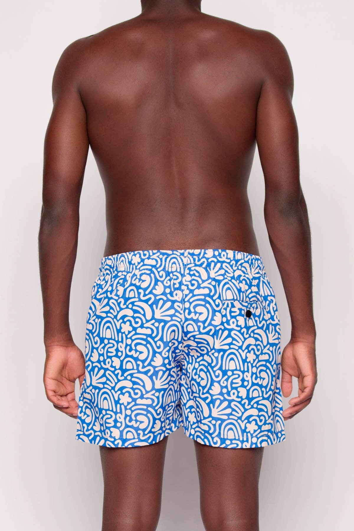 Costume da bagno uomo Serna con stampa grafica blu