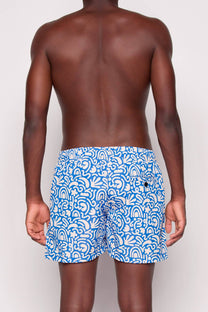 Costume da bagno uomo Serna con stampa grafica blu