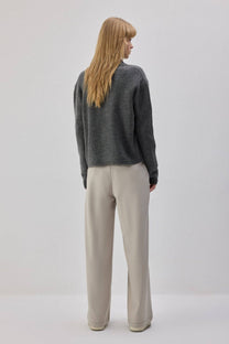 Pantaloni wide-leg con cuciture a contrasto