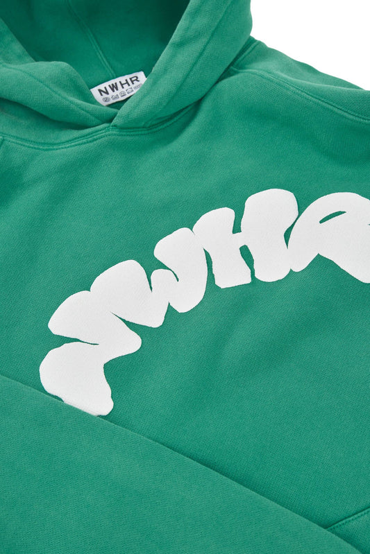 Felpa oversize con cappuccio Verde Bubble NWHR