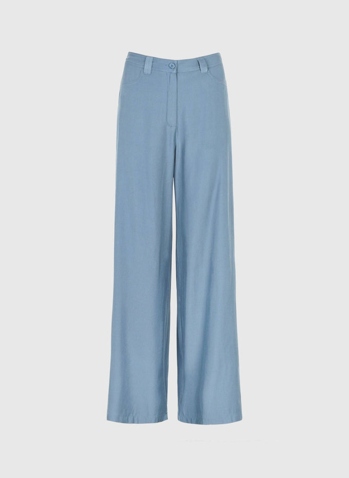 Pantaloni palazzo azzurri
