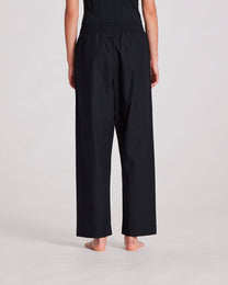 Pantaloni Astrid in popeline di cotone biologico neri