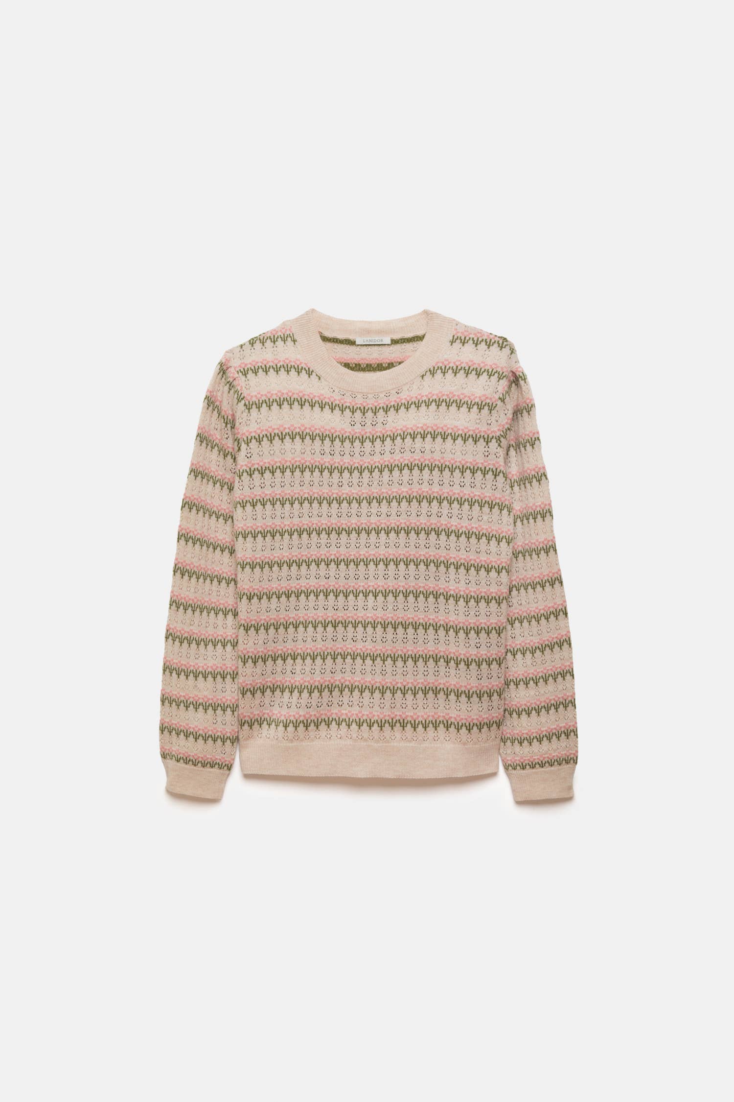 Maglione jacquard a righe