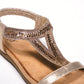 Sandali flat scintillanti con cinturini
