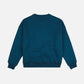 Felpa essenziale oversize da donna in cotone organico blu zaffiro