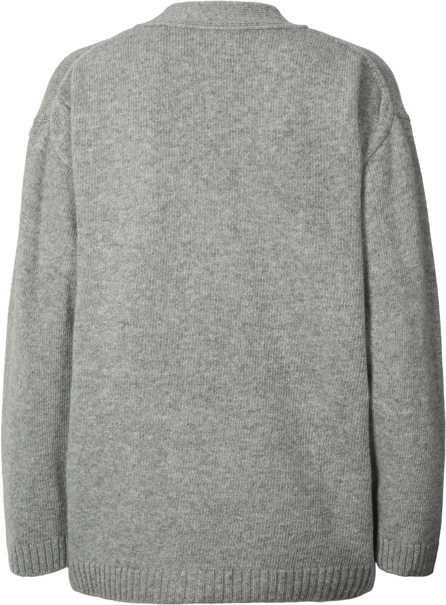 Cardigan Edith in lana d’agnello grigio mélange