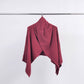 Poncho a coste asimmetrico in maglia morbida