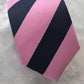 Cravatta a righe rosa e blu navy