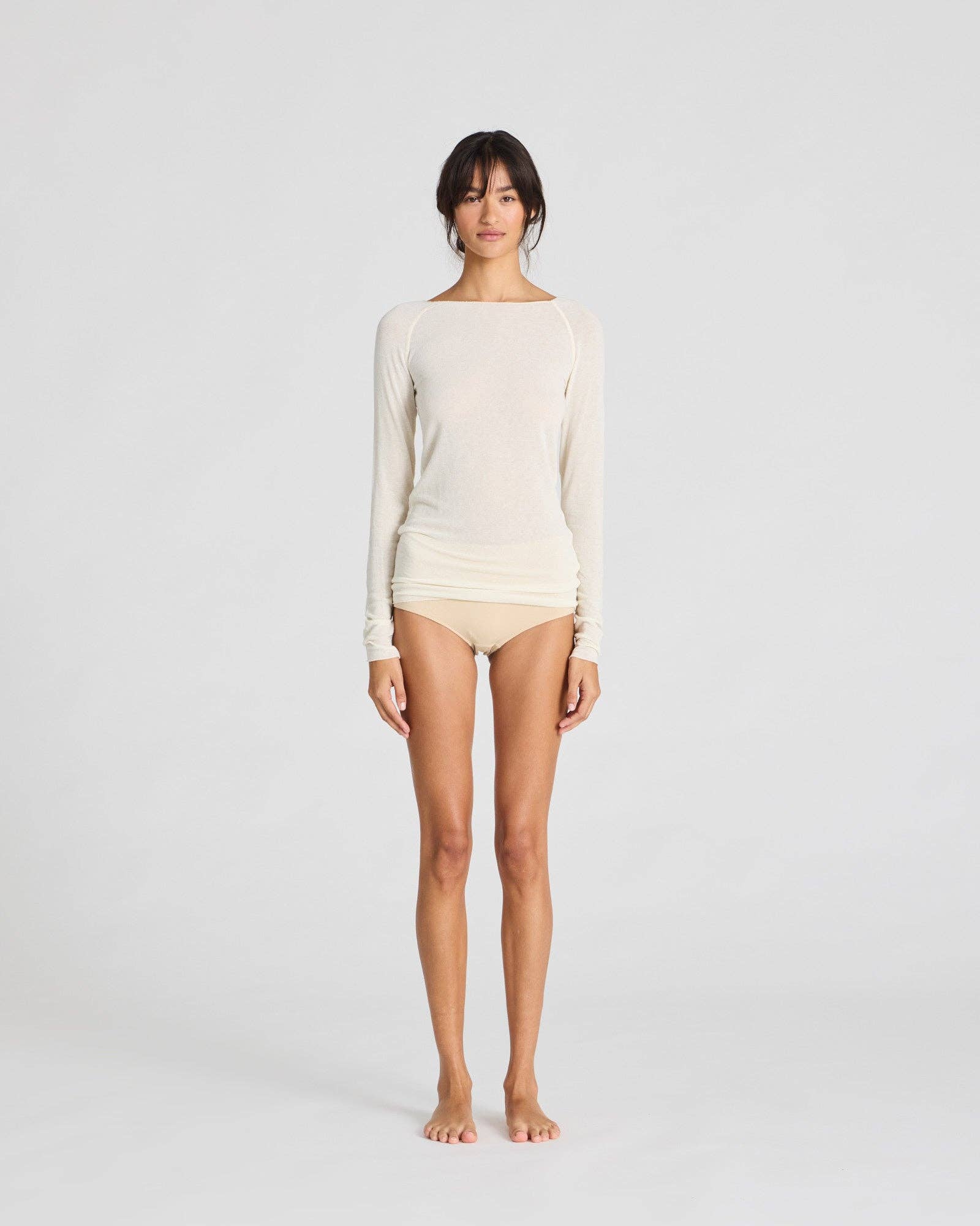 Maglia in lana Amalie bianco sporco
