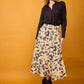 Camicia Rocio nera in cotone con pieghe