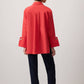 Camicia in popeline con polsini ampi