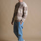 Maglione in maglia Sella a righe latte e marrone