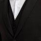 Completo elegante 3 pezzi nero da uomo